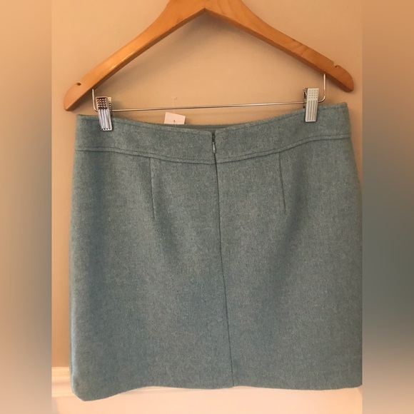 NWT Loft Blue Green Wool Mini Skirt 10 - Picture 3 of 9